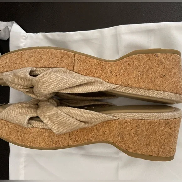 NEW JIMMY CHOO Avenue Crisscross Wedge Slide Sandals - Picture 12 of 12